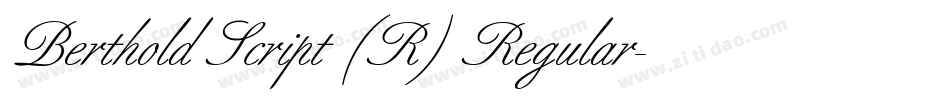 Berthold Script (R) Regular字体转换